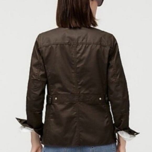 J. Crew Downtown Field Utility Military Wax Jacket Brown Size XS - Picture 6 of 11